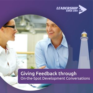 Leadership course on giving real-time feedback and development coaching