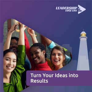 Turn Your Ideas into Results course visual on innovation and execution